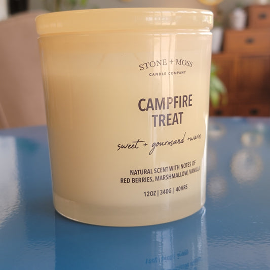 Stone + Moss Campfire Treat Candle