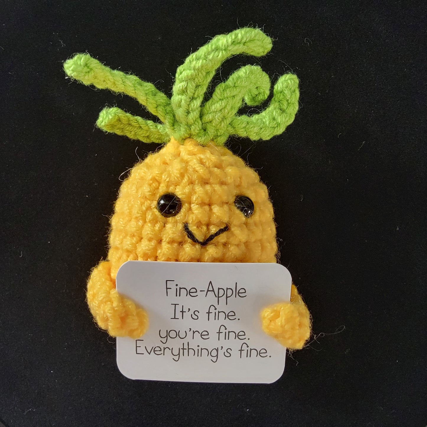 "Fine-Apple" Crocheted Character