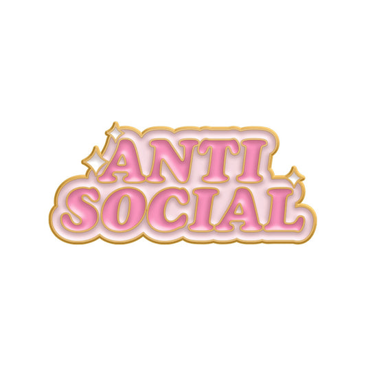 "Anti-Social" Enamel Pin