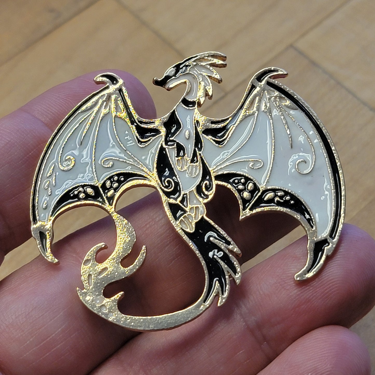 Sky Dragon Enamel Pin Metal Gothic Style Brooch