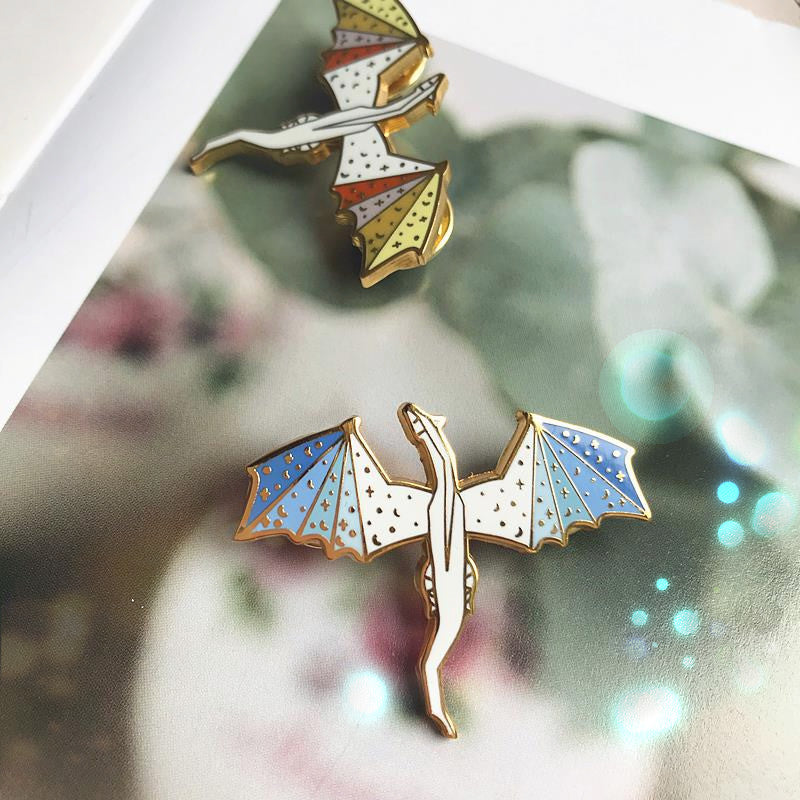 Fire & Ice Dragon Enamel Pins