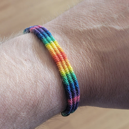 Pride Rainbow Braided Bracelet